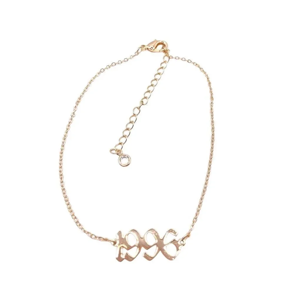 Gold 1996 Birth Year Bracelet
